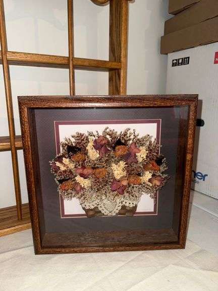 OAK WALL SHELVING/DISPLAY RACK, WOOD AND GLASS WALL ART, WOOD RACK WITH ANIMAL FIGURINES