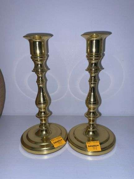 (2) Brass Candlestick Holders