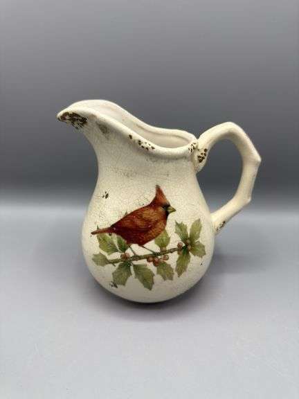 VARIETY OF CARDINAL DISHES, SNOWGLOBES, PITCHER, BOWL