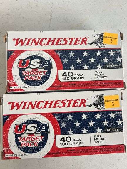 (2) Winchester 40 S&W 180 Grain