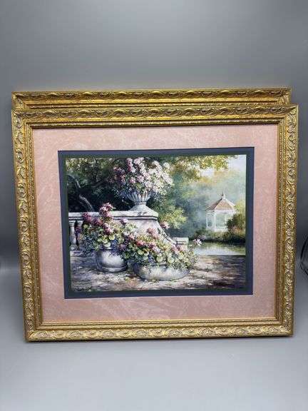 PAIR OF VINTAGE FLORAL WALL ART BY HOME INTERIOR AND GIFTS