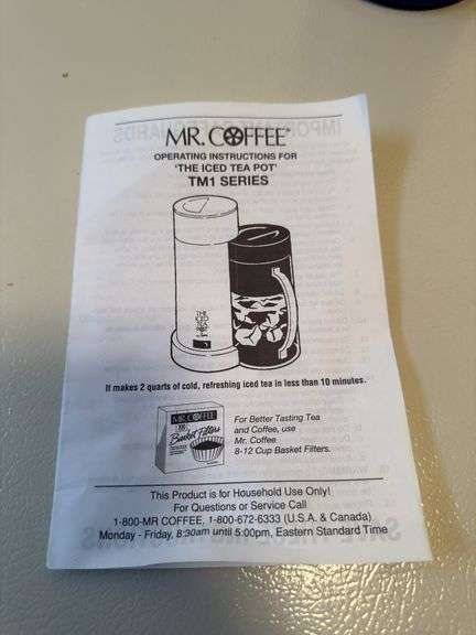 MR COFFEE ELECTRIC THE ICED TEA POT WITH PITCHER AND VINTAGE THERMOS