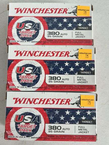 (3) Winchester 380 Auto 95 Grain