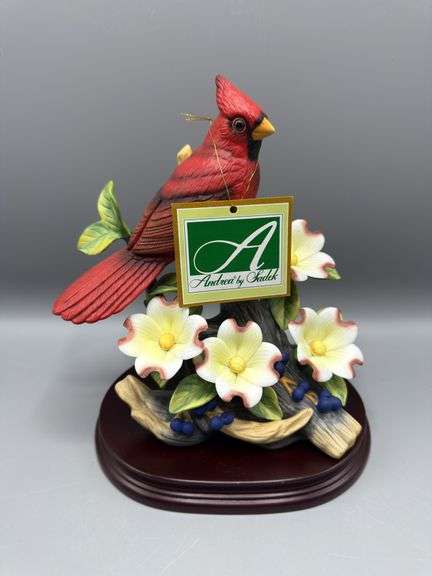 THE DANBURY MINT AND ANDREA BY SADEK CARDINAL FIGURES, BELL, COASTERS AND SNOWGLOBE
