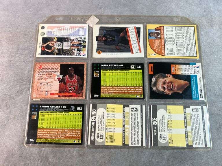 9 Baseball and Basketball Cards