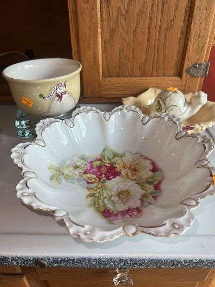 Assorted Glassware and Wooden Bowl