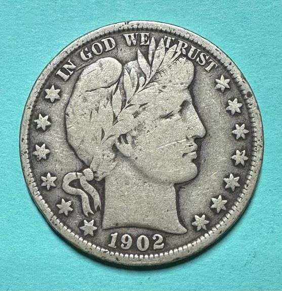 1902 Barber Silver Half Dollar
