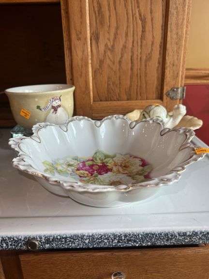 Assorted Glassware and Wooden Bowl