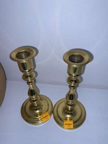 (2) Brass Candlestick Holders