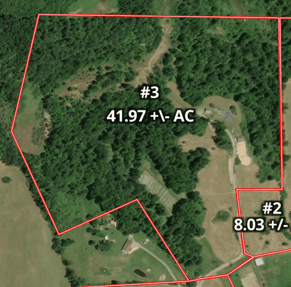 41.97 +/- acres surface with 79.85 +/- acres oil and gas rights, modern farmhouse