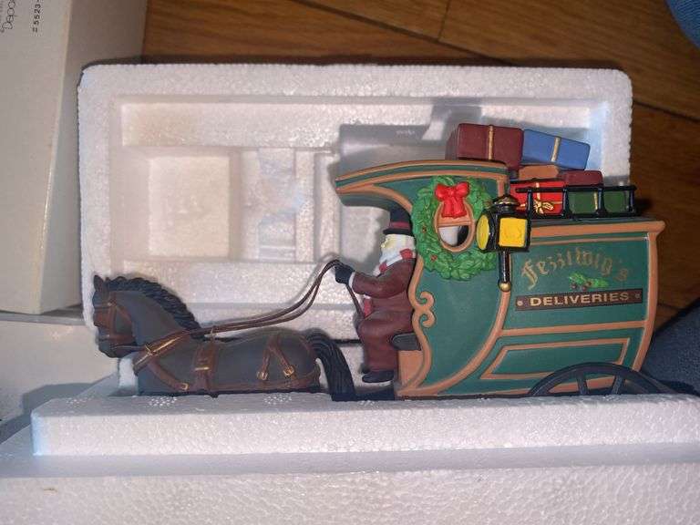 Department 56/Heritage Village Collection “The Fezziwig Delivery Wagon”, “Holy Split Rail Fence” and