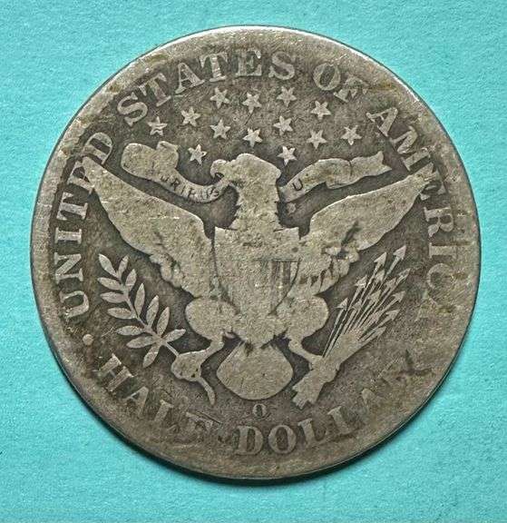 1908-O Barber Silver Half Dollar