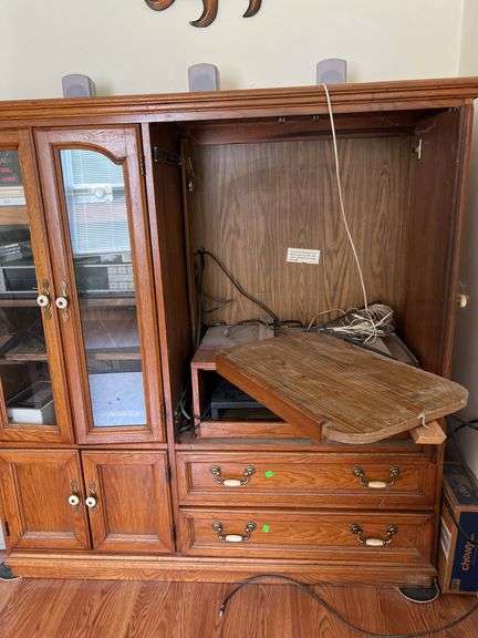 Wooden Entertainment Center, Contents NOT Included