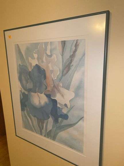 Framed Water Color Floral Artwork