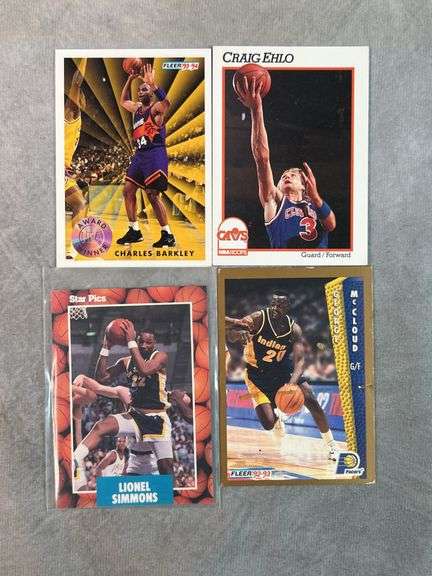 Basketball Cards (Lionel Simmons, Craig Enlon, Charles Barkley, George Mcloud)