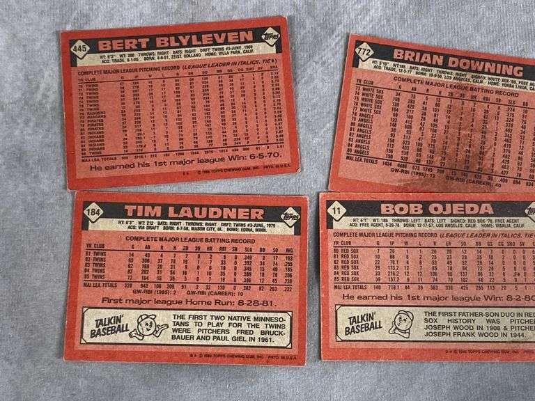 1986 Topps Baseball and Other Cards
