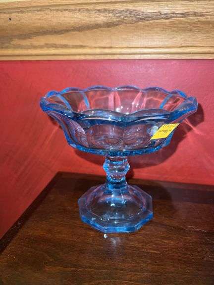 Glass Compote and Glass Candy Dish