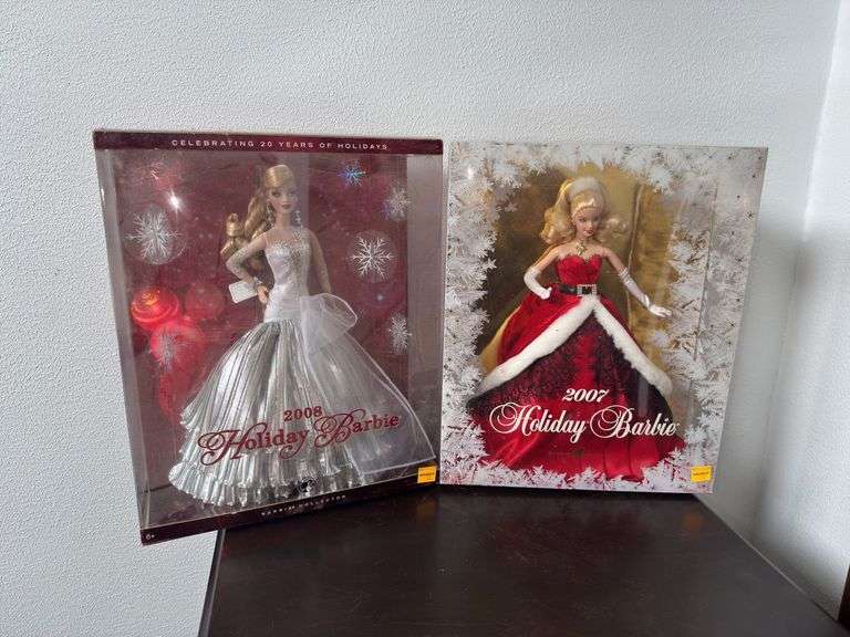(2) Holiday Edition Barbies