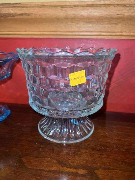 Glass Compote and Glass Candy Dish