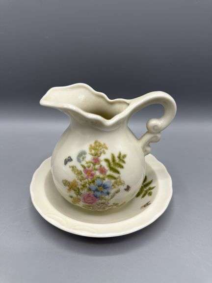 CERAMIC CANDY DISH, CARDINAL PLATE, CRRAMER PITCHER, COASTERS, WOOD ANGEL PLAQUE