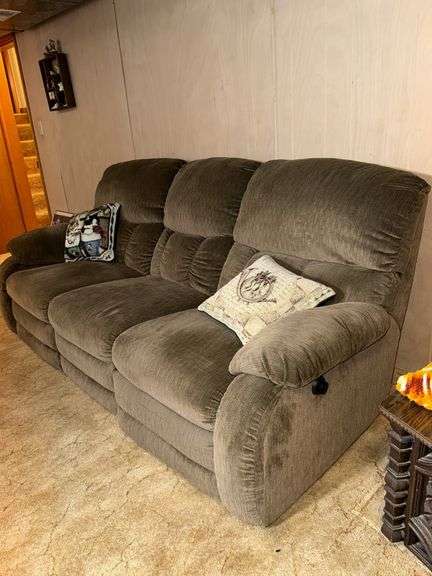 RECLINER COUCH IN USED BUT GOOD CONDITION 36”H x 90”L 34”W