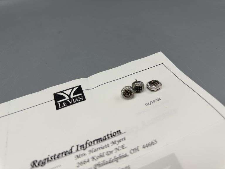 LE VIAN JEWELRY DIAMOND EARRINGS MATCHING PENDANT