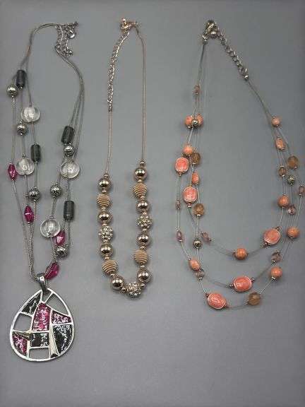 VARIETY OF BEADED NECKLACES