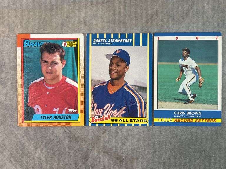 Chris Brown, Tyler Houston, Darryl Strawberry Cards