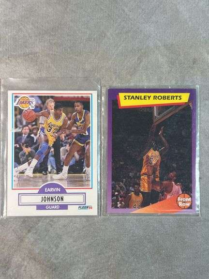 1990 Fleer Earvin (Magic) Johnson, 1992 Front Row Stanley Robert’s