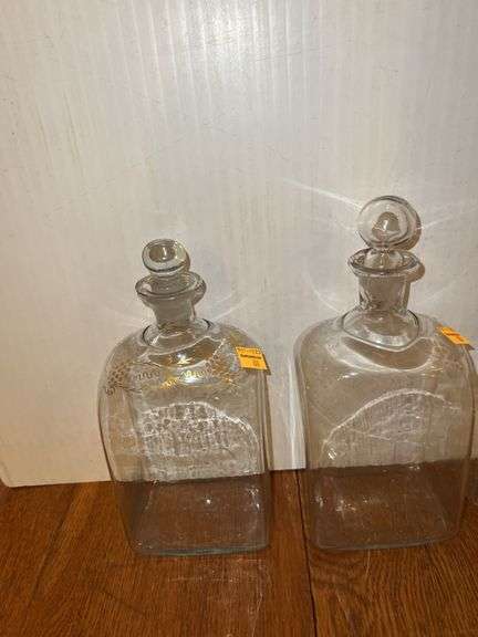 (3) Glass Decanters