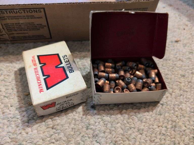 (2) boxes of Winchester .357/38 Cal. 110 grain bullets - appear full