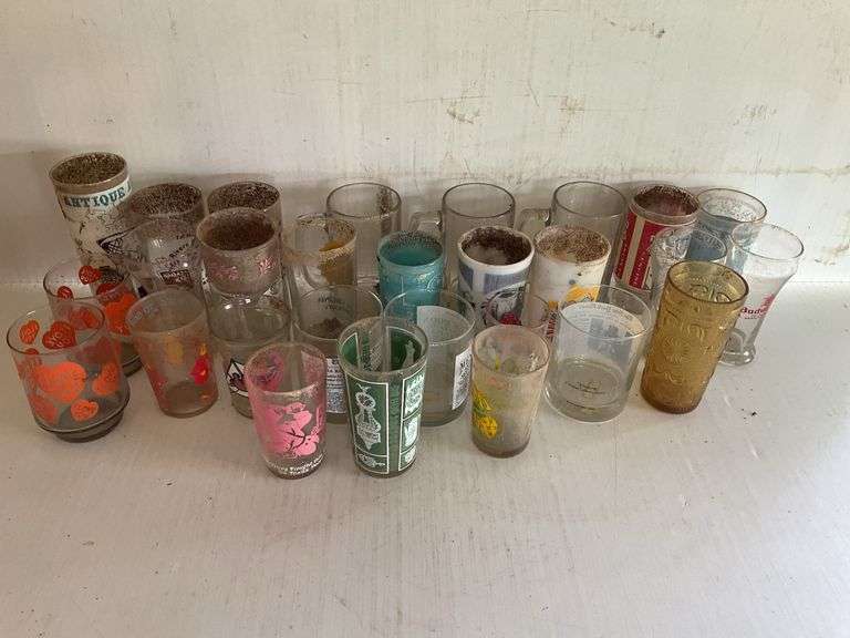 Assortment of Glass Drinking Glasses