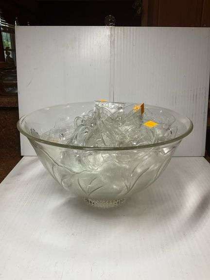Glass Punch Bowl Set