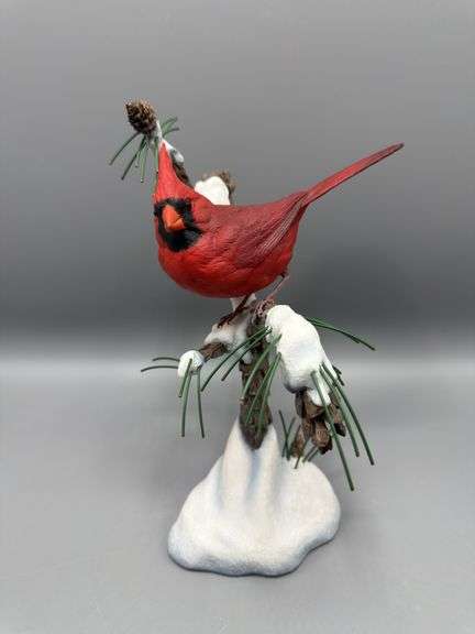 THE DANBURY MINT AND ANDREA BY SADEK CARDINAL FIGURES, BELL, COASTERS AND SNOWGLOBE