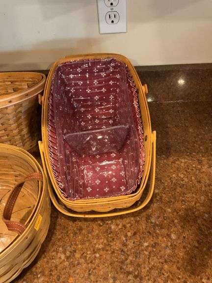 Longaberger Vegetable Basket, Longaberger Darning Basket, Longaberger Wall Hanging Basket