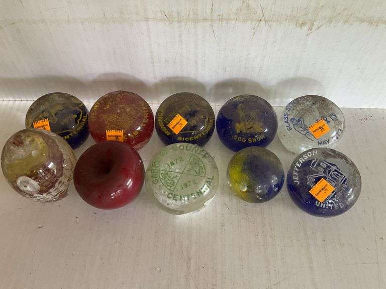 8 Glass Paperweights