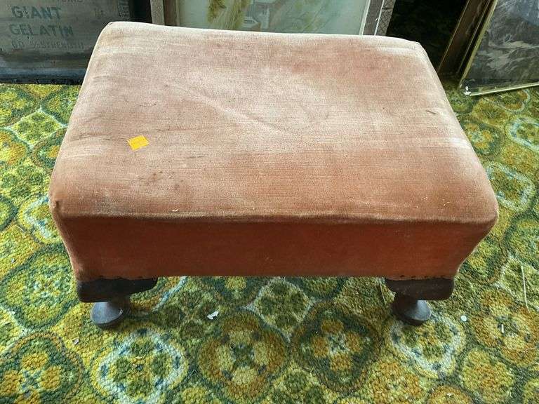 Vintage Upholstered Foot  Stool