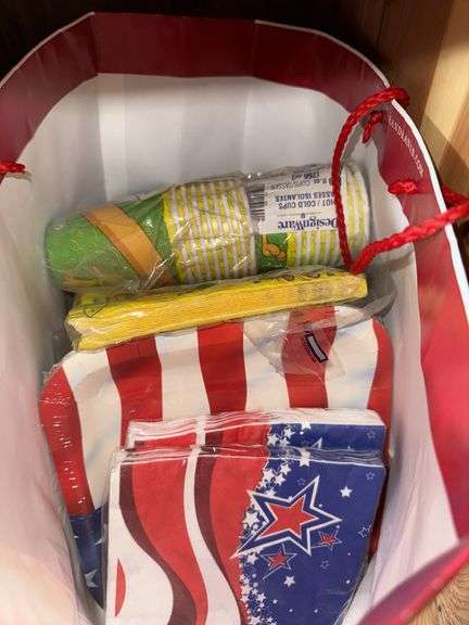 ASSORTMENT OF PAPER PRODUCTS, PLATES, CUPS, NAPKINS, PLASTICWARE