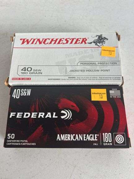 Winchester & Federal 40 S&W 180 Grain