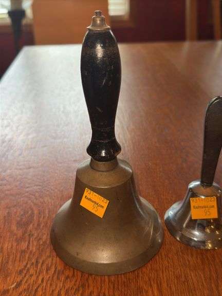 Brass Bell, Glass Strawberry Bell and Metal Bell