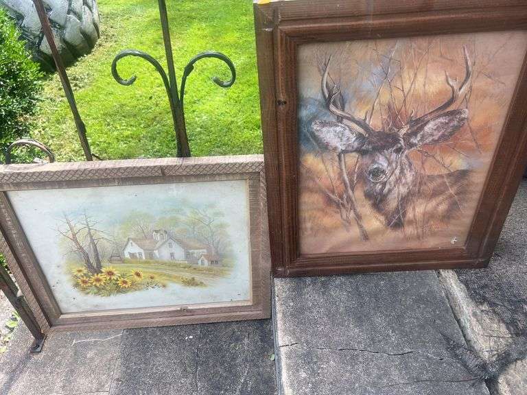 (2) Wooden Framed Prints