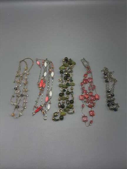 VARIETY OF BEADED NECKLACES