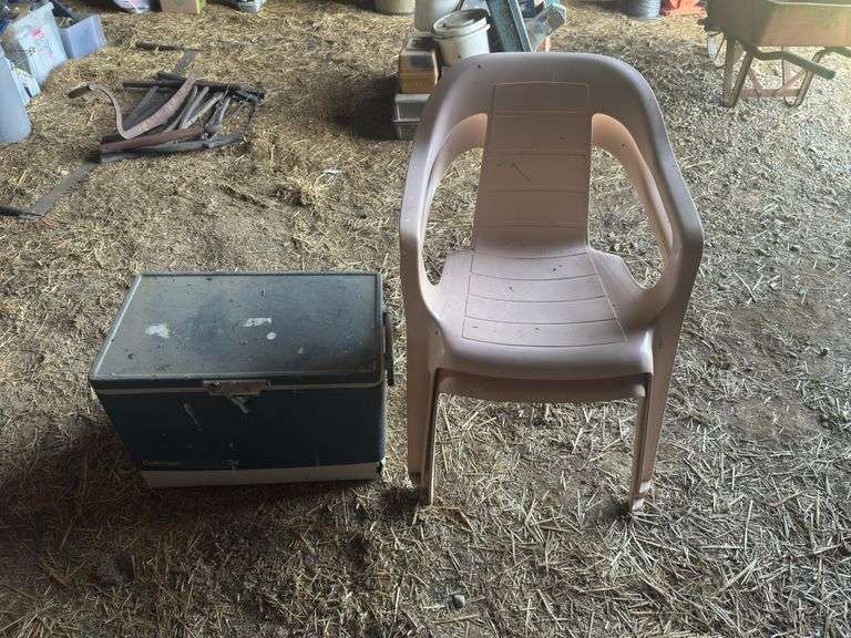 Plastic Chairs and Ice Chest