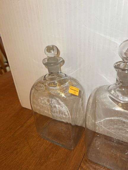 (3) Glass Decanters