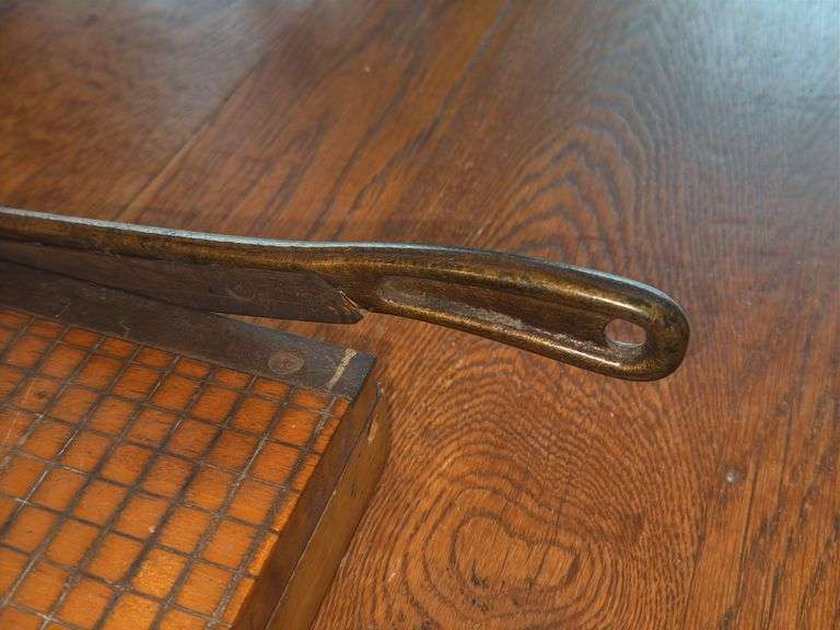 Vintage Wood Cast Iron Paper Cutter