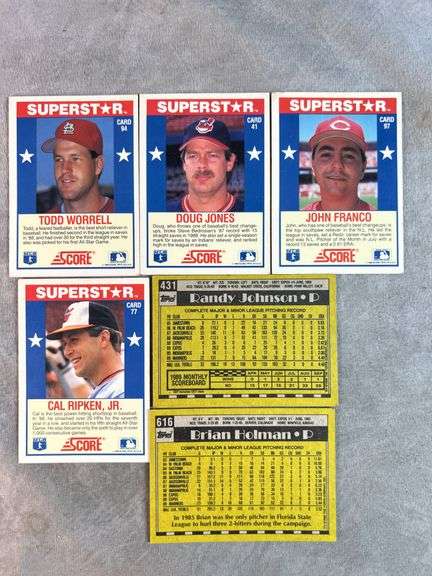 (6) SCORE Superstar Baseball Cards