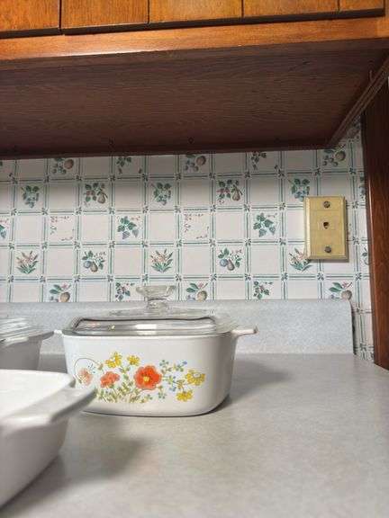 VINTAGE CORNINGWARE WILDFLOWER CASSEROLE DISHES