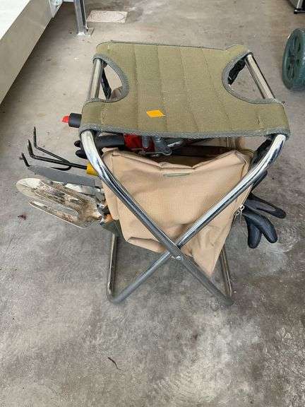 Folding Garden Seat with Tools