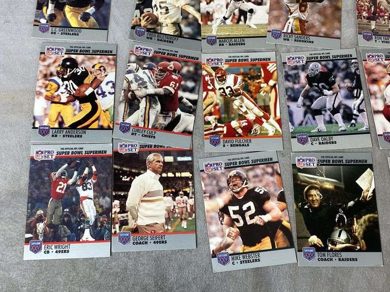 1990 NFL Pro Set Super Bowl Supermen Football Cards