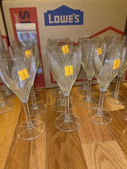 (12) Gorham Glass Wine Goblets